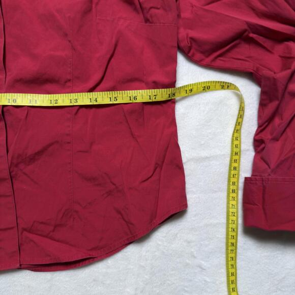 Talbots Dark Pink Button Down Shirt Y2K Office Siren Preppy - Picture 4 of 8